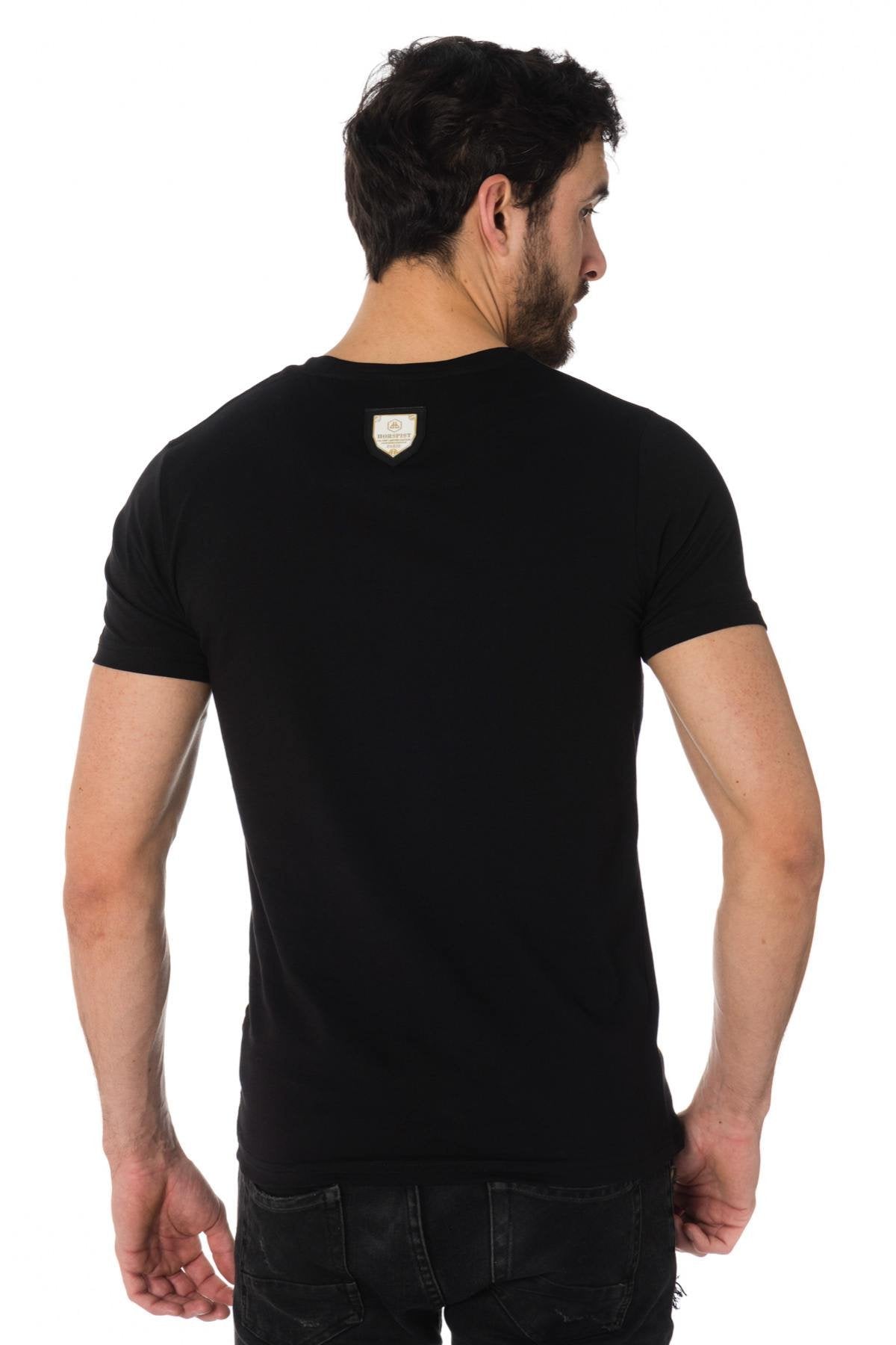  Horspist men's t-shirt with print and rhinestones - Image n°4