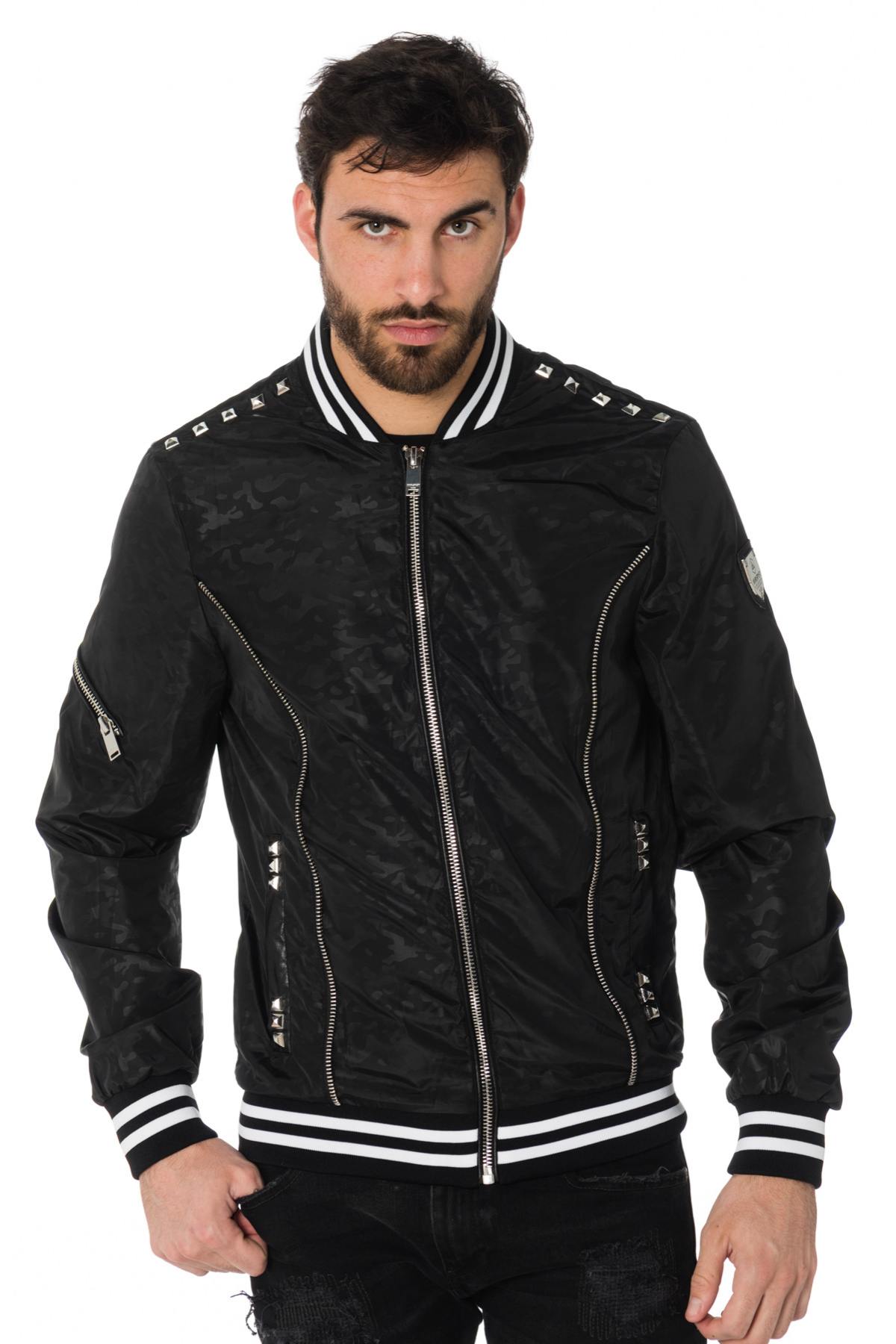 Horspist black camouflage jacket with studs - Image n°6