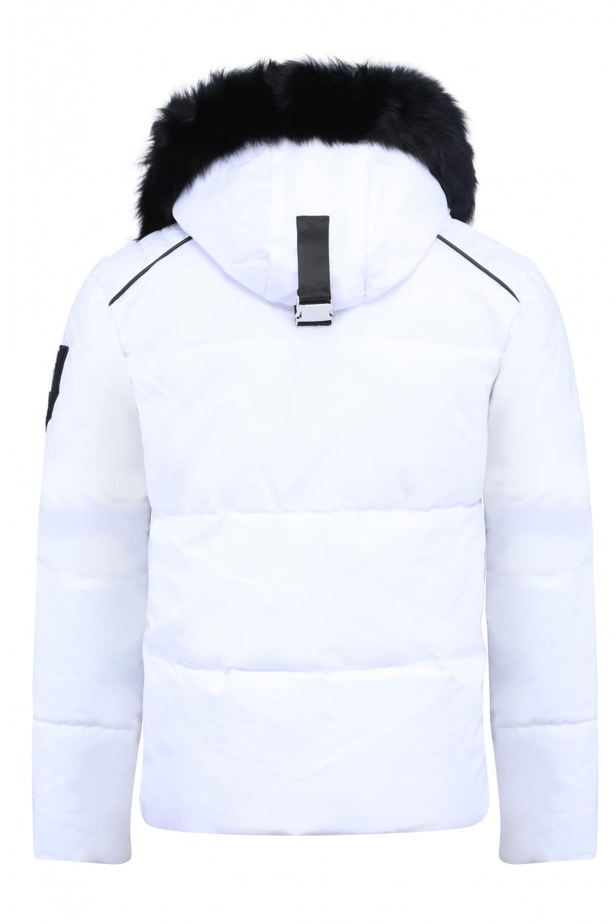 White Horspist down jacket with black fox fur - Image n°10