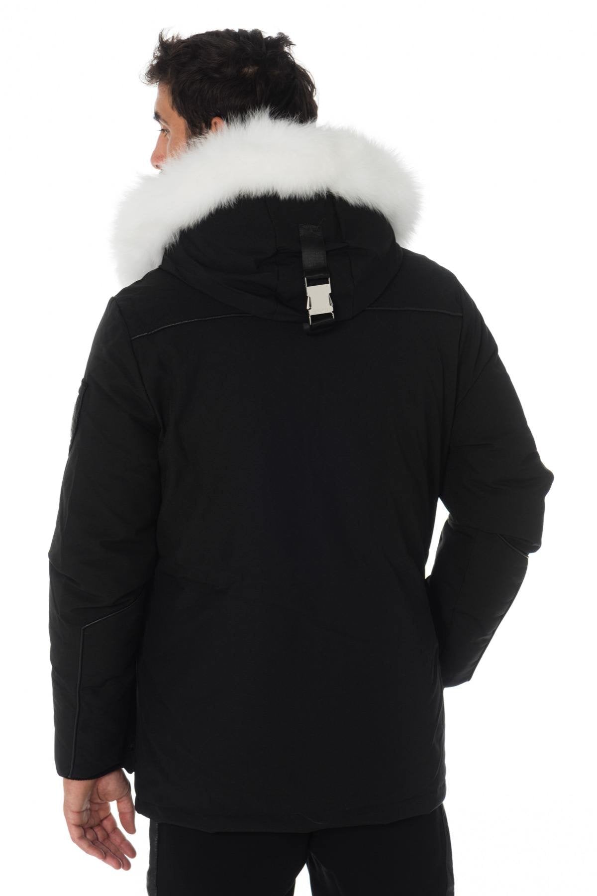 Black Horspist Parka with White Fox Fur - Image n°7