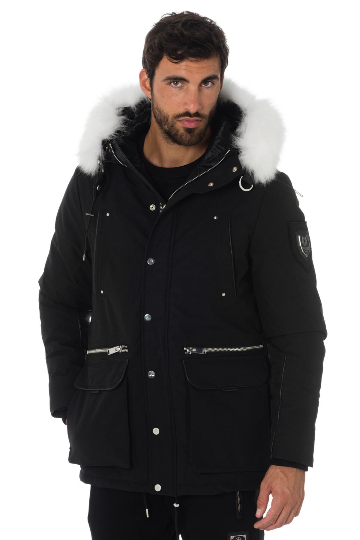 Black Horspist Parka with White Fox Fur - Image n°8