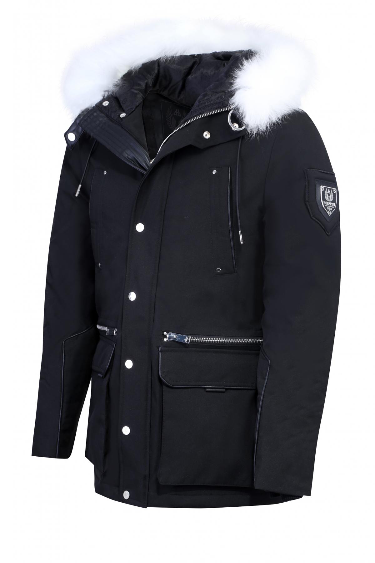 Black Horspist Parka with White Fox Fur - Image n°10