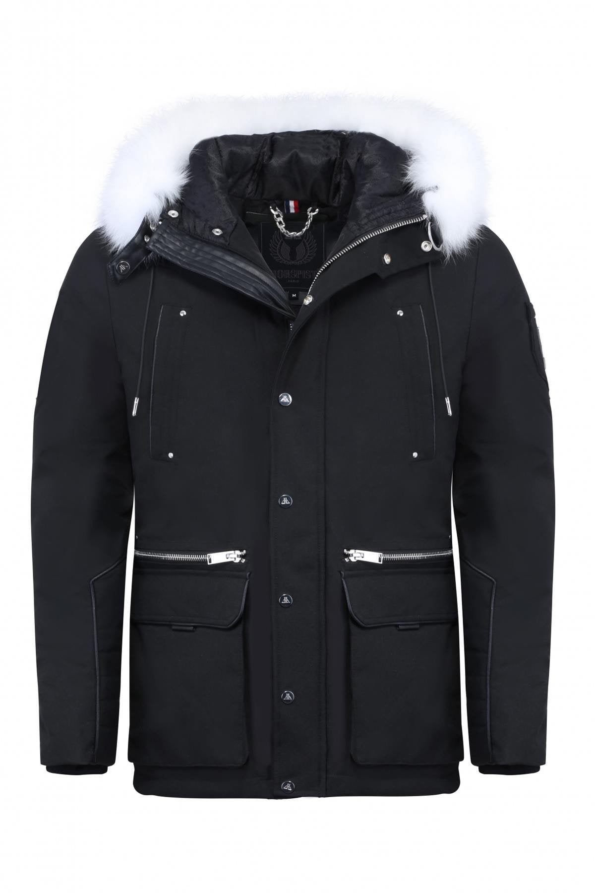 Black Horspist Parka with White Fox Fur - Image n°3