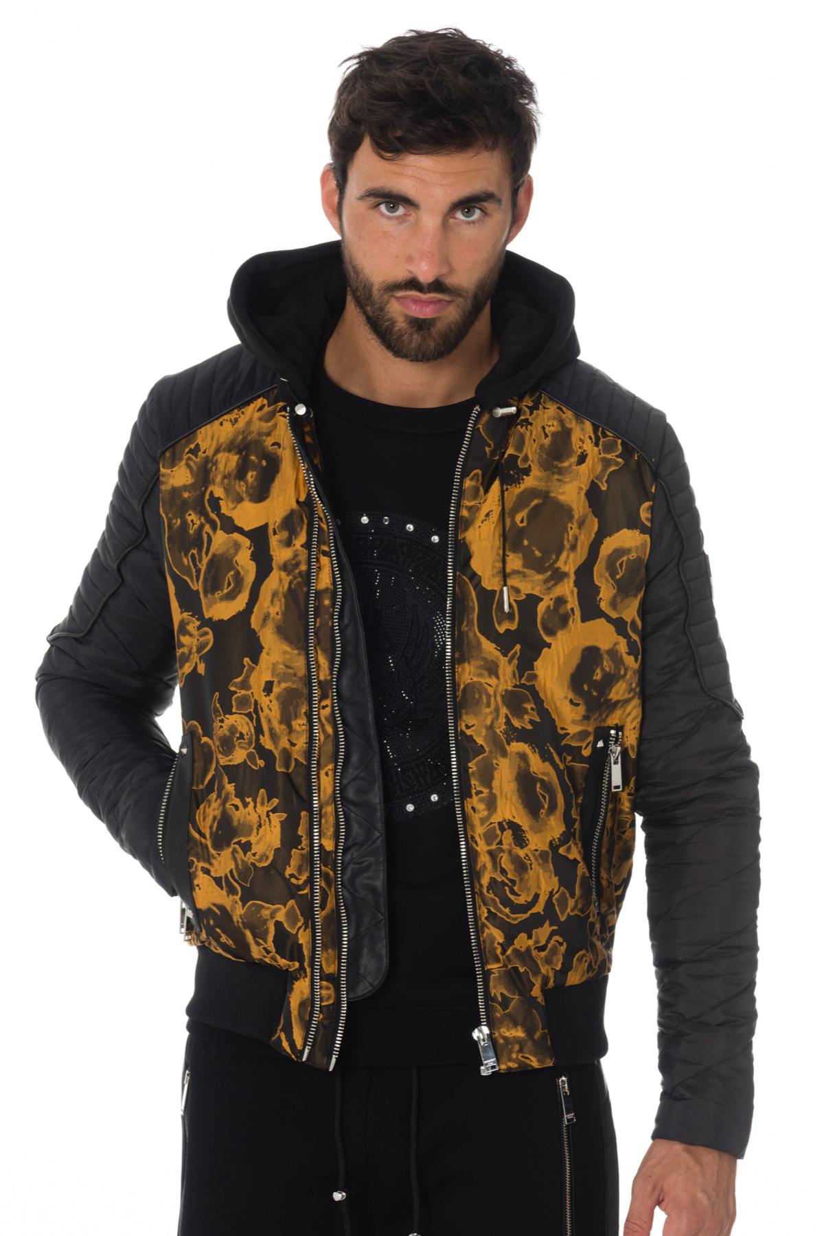 Black and gold Horspist bomber jacket - Image n°1