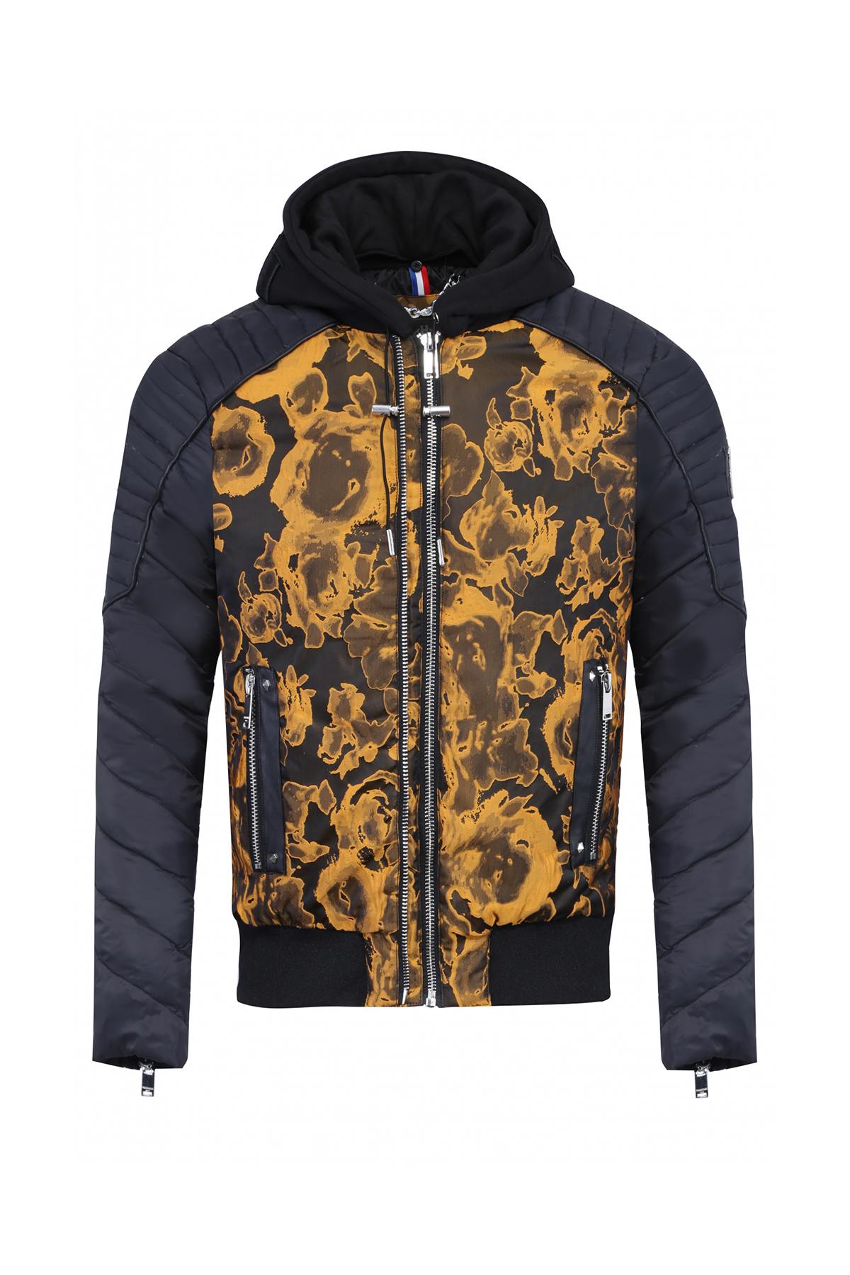 Black and gold Horspist bomber jacket - Image n°3