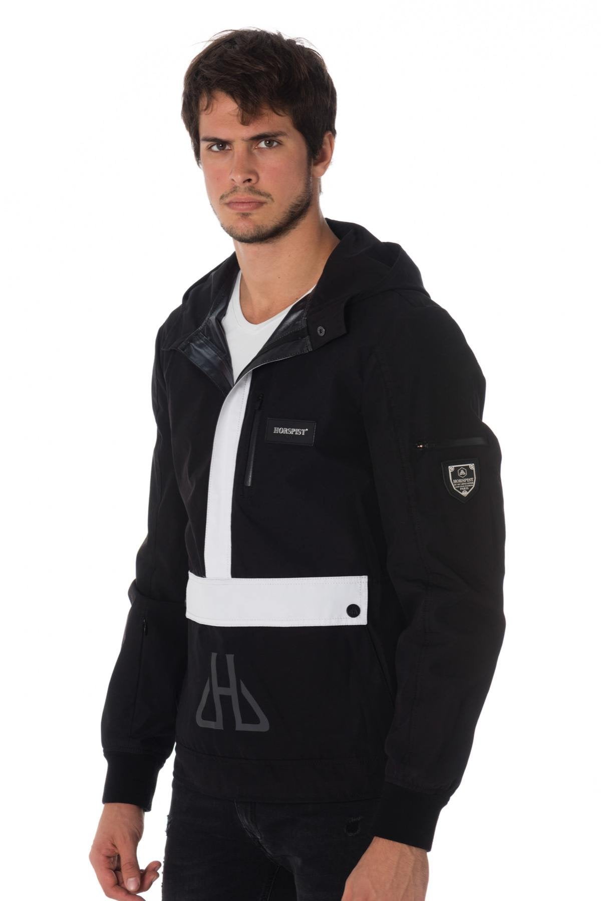 Horspist men's black and white windbreaker - Image n°3