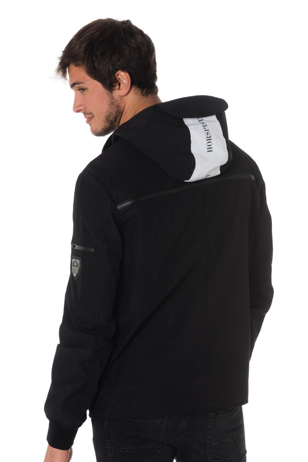 Horspist men's black and white windbreaker - Image n°6