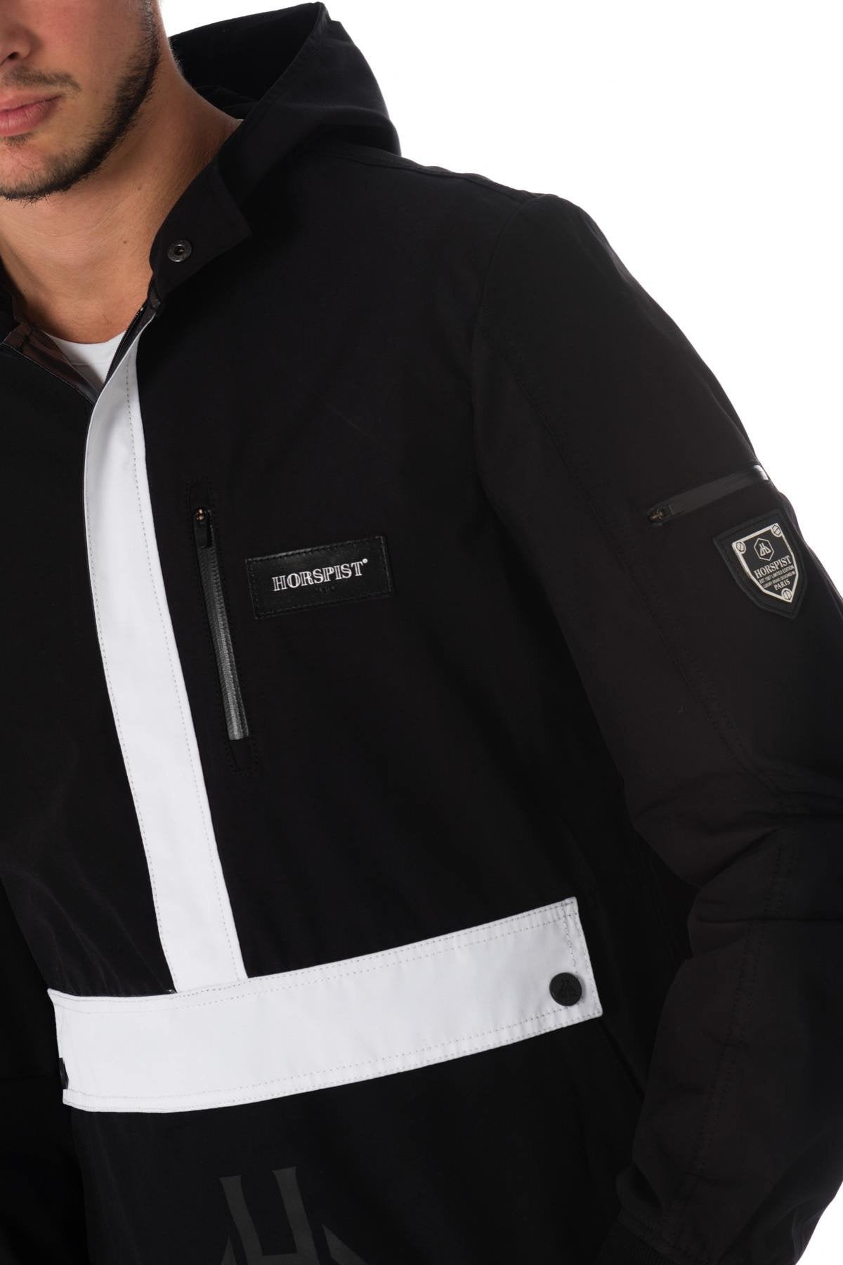 Horspist men's black and white windbreaker - Image n°5