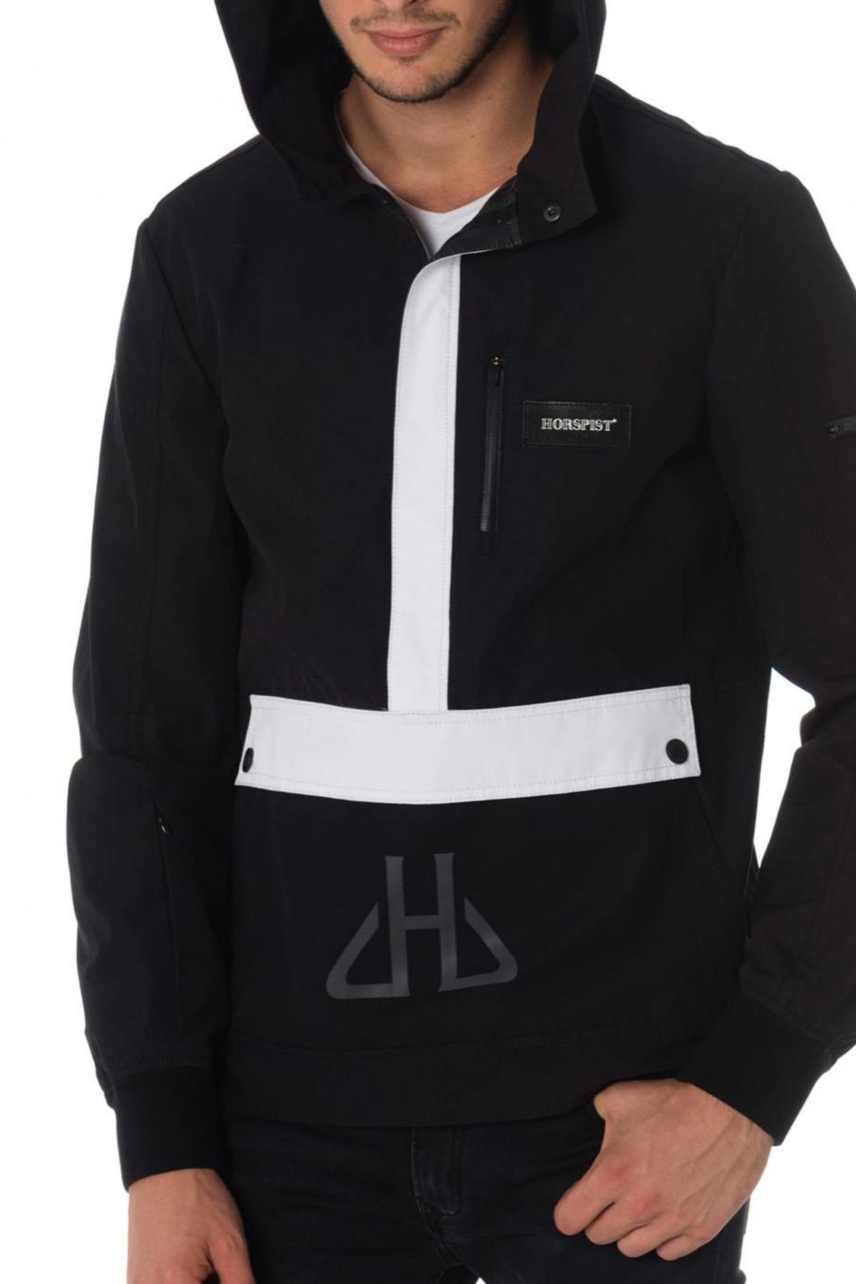 Horspist men's black and white windbreaker - Image n°6