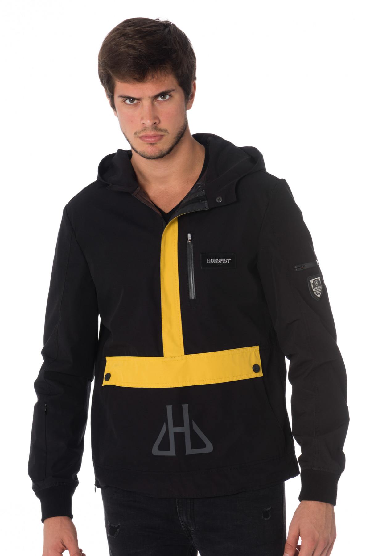 Horspist men's black and yellow windbreaker - Image n°5