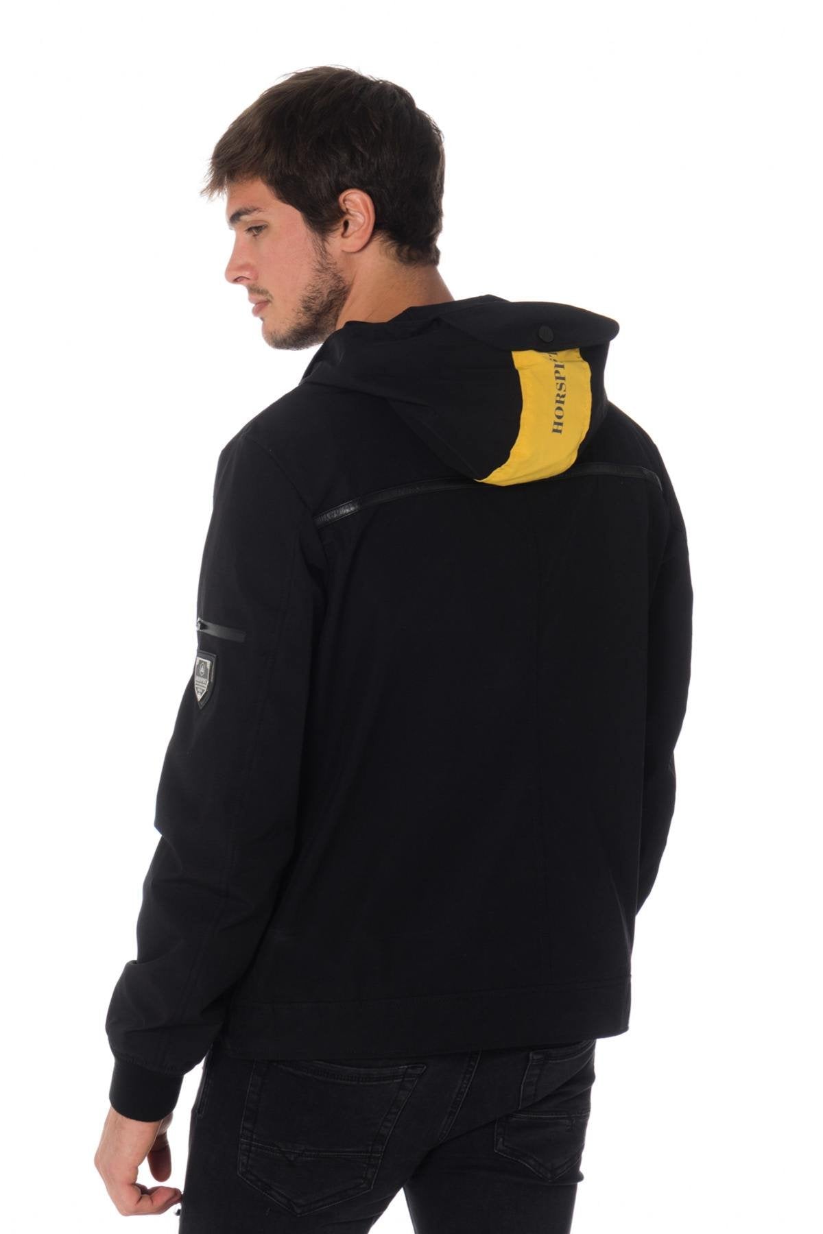 Horspist men's black and yellow windbreaker - Image n°2