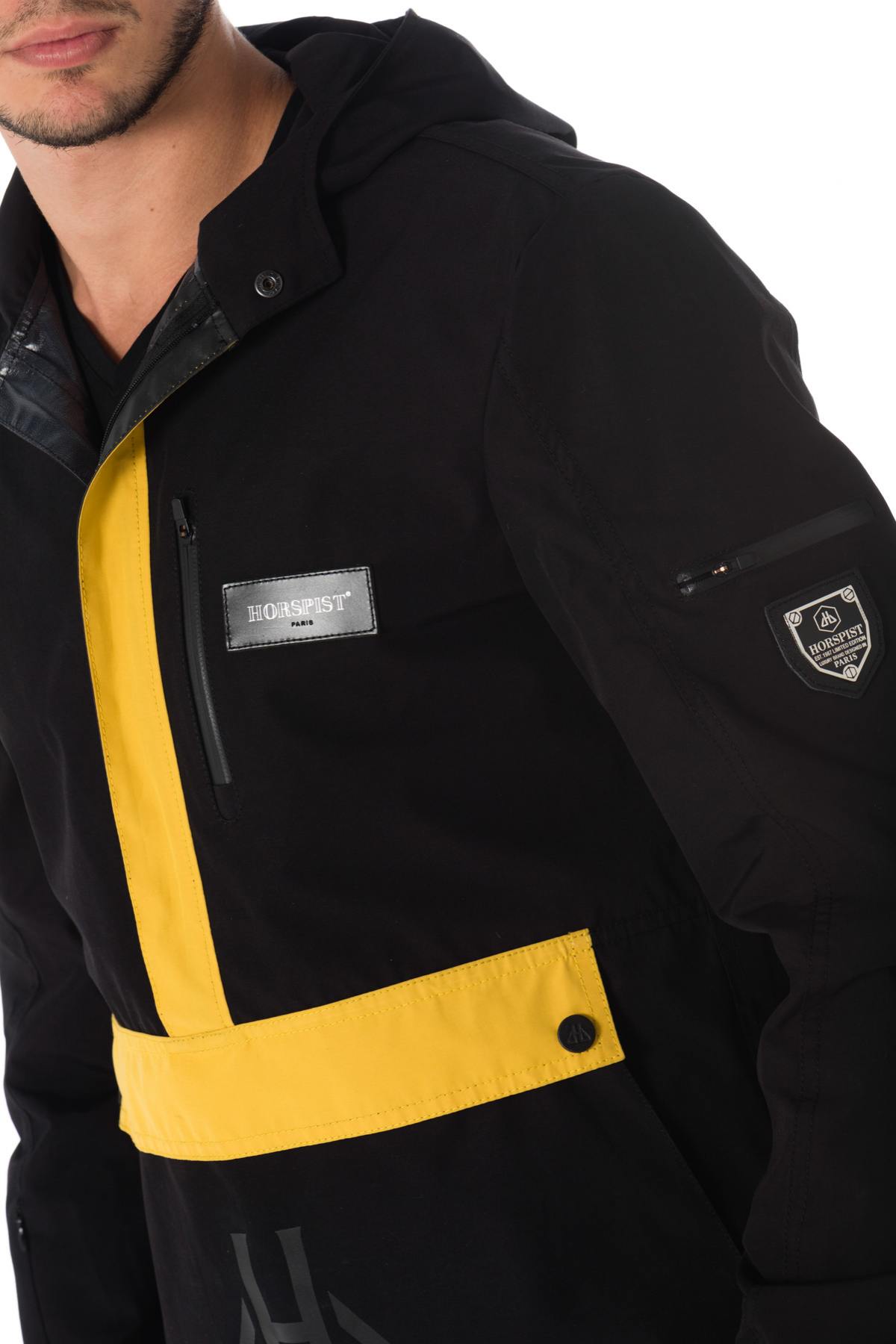 Horspist men's black and yellow windbreaker - Image n°4