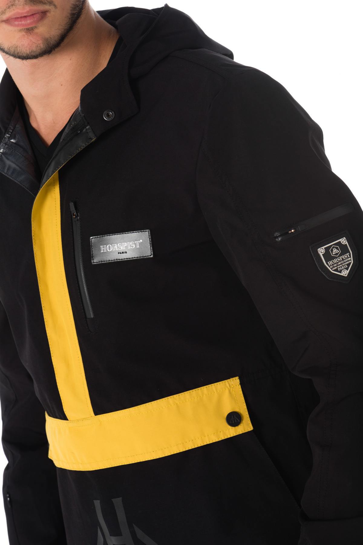 Horspist men's black and yellow windbreaker - Image n°2