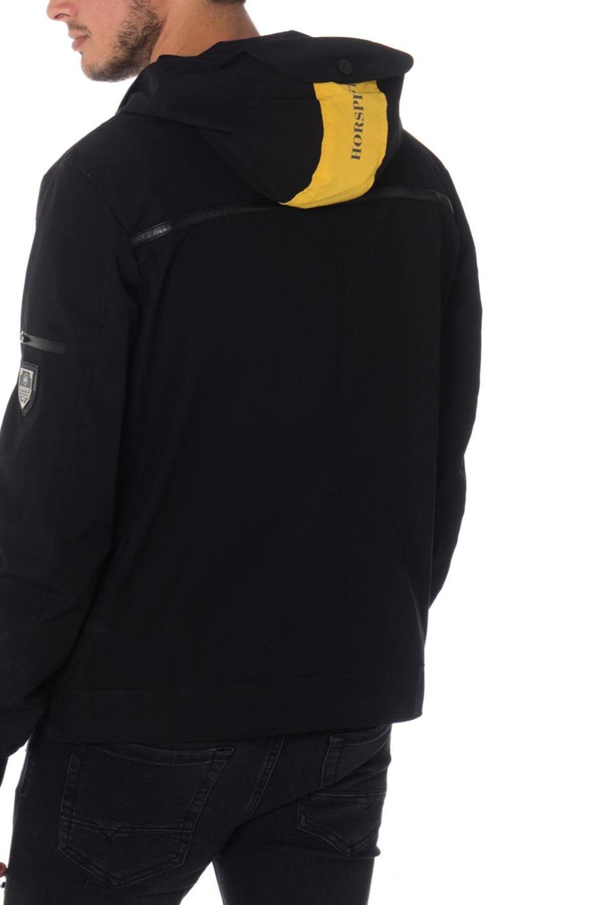 Horspist men's black and yellow windbreaker - Image n°3