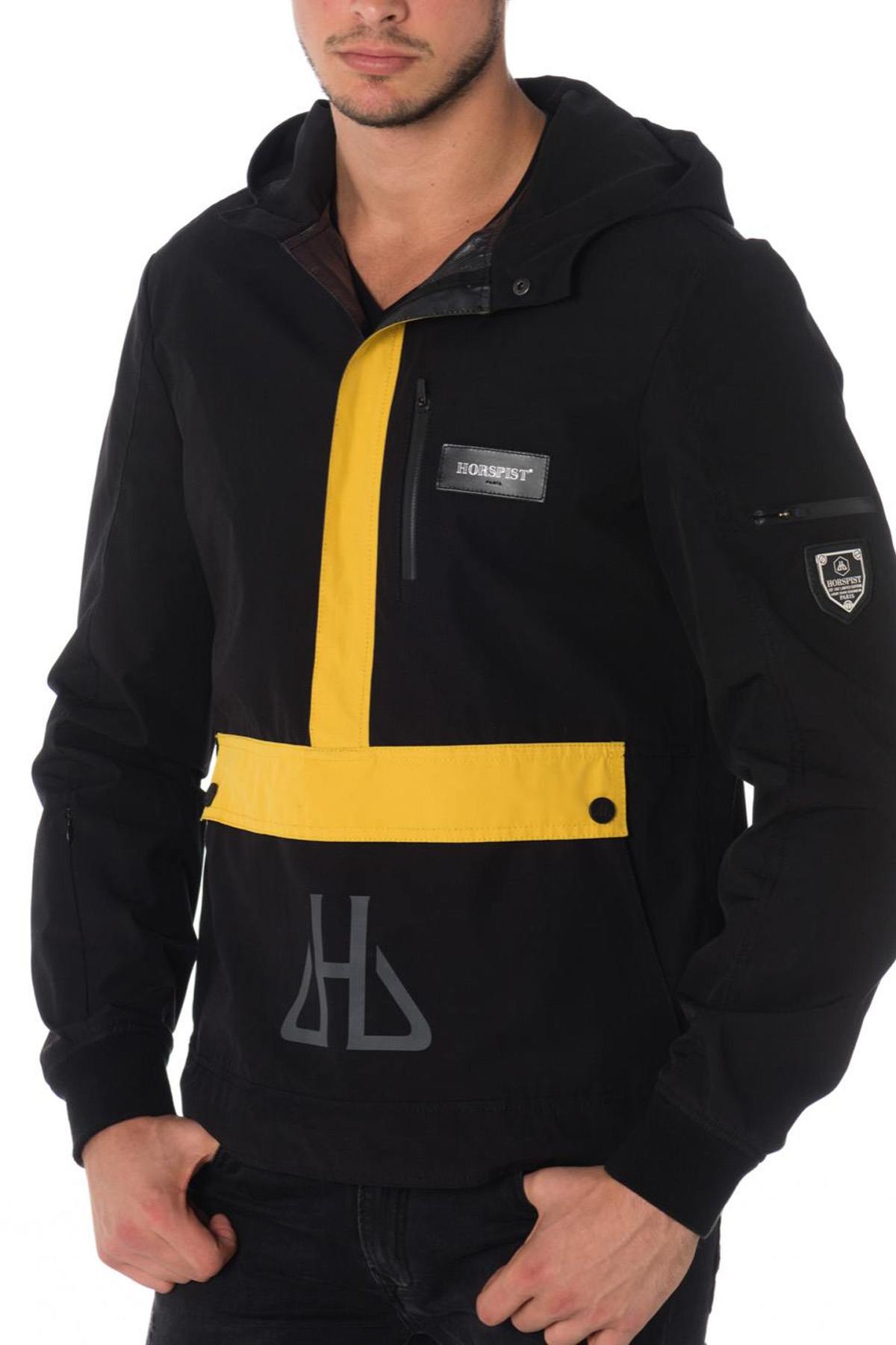 Horspist men's black and yellow windbreaker - Image n°5