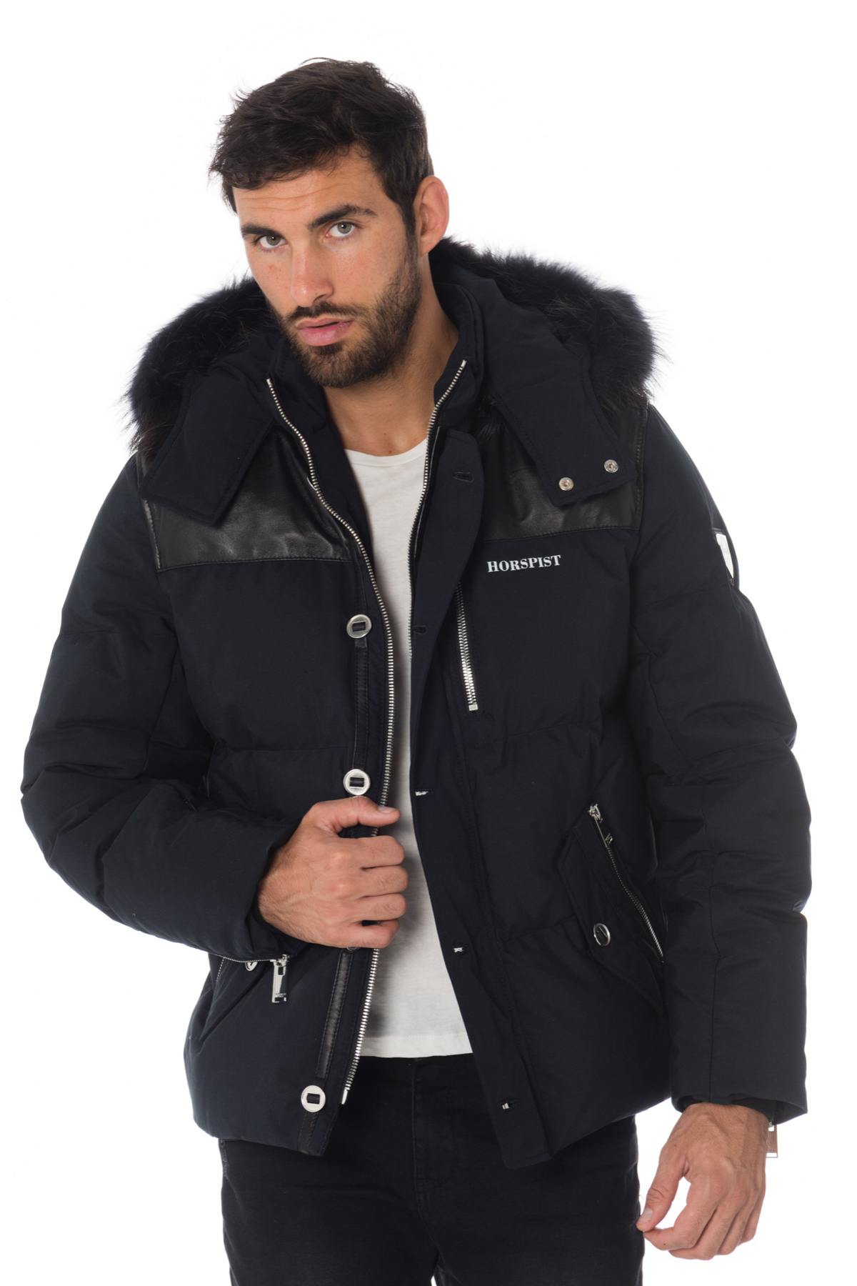 Horspist down jacket belu navy/black black collar - Image n°3