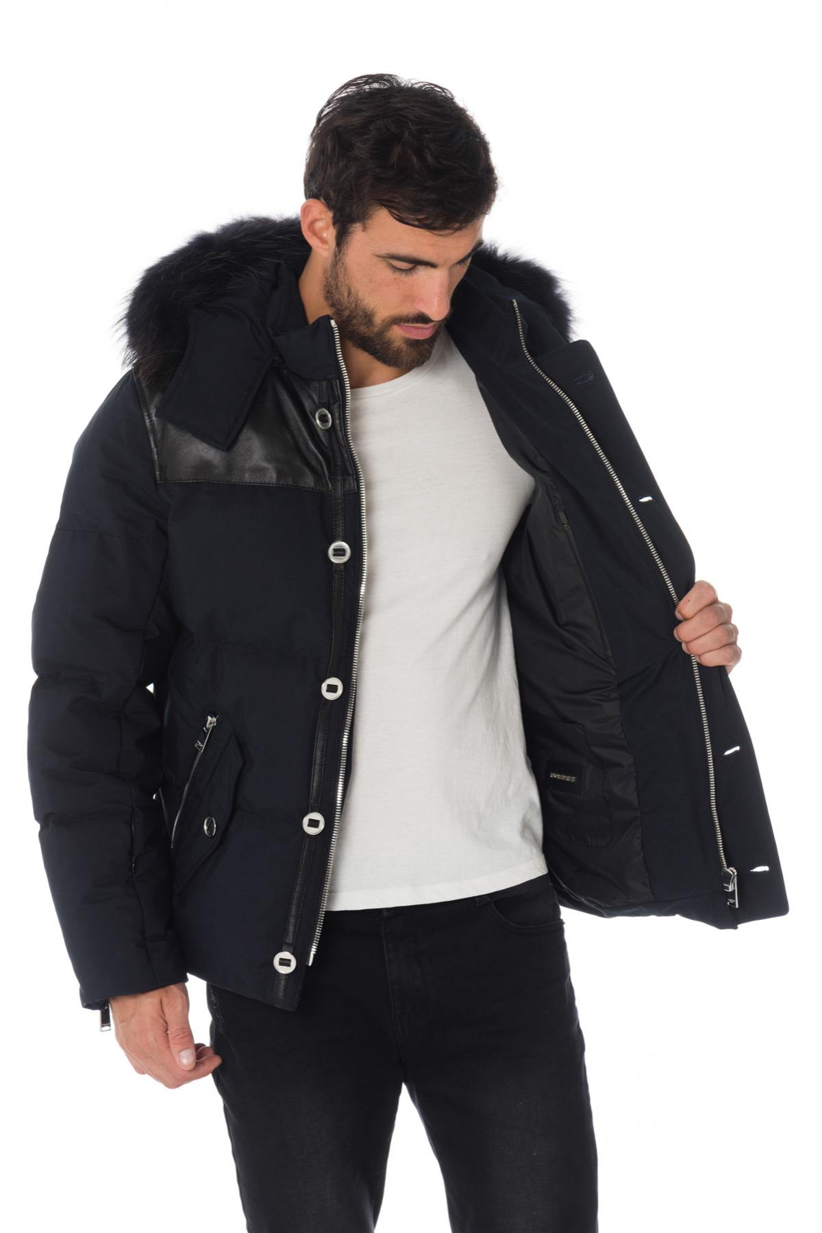 Horspist down jacket belu navy/black black collar - Image n°6