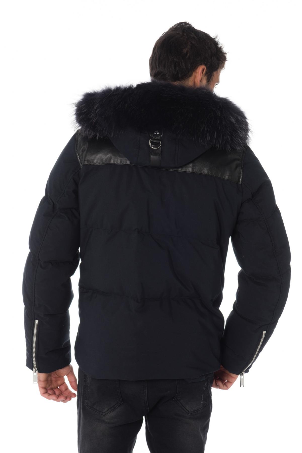 Horspist down jacket belu navy/black black collar - Image n°5