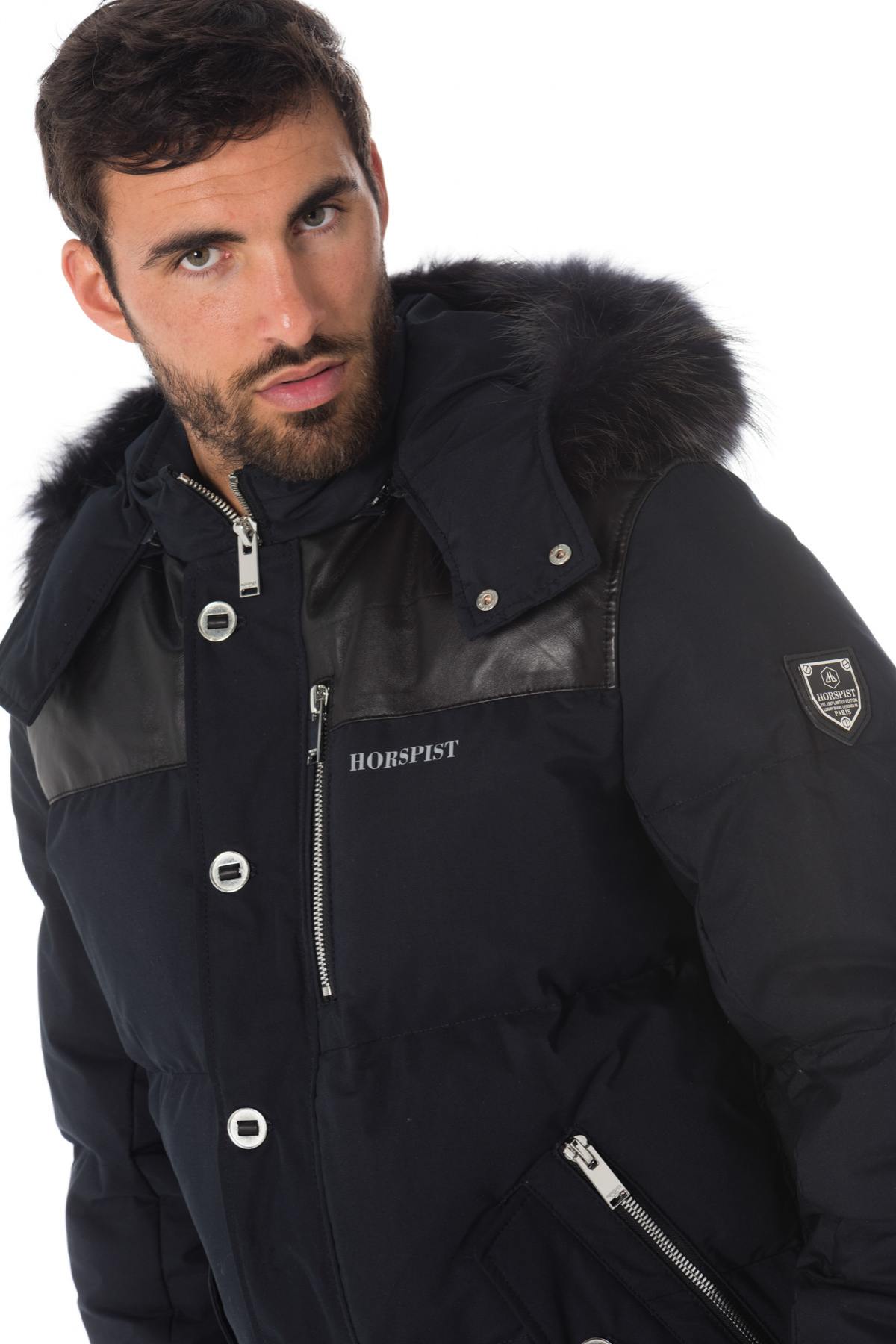 Horspist down jacket belu navy/black black collar - Image n°7