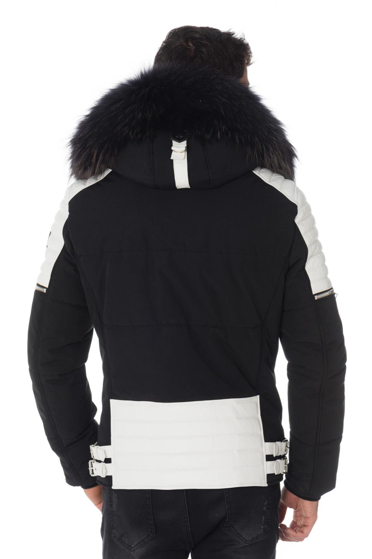 Horspist men's black/white down jacket - Image n°3