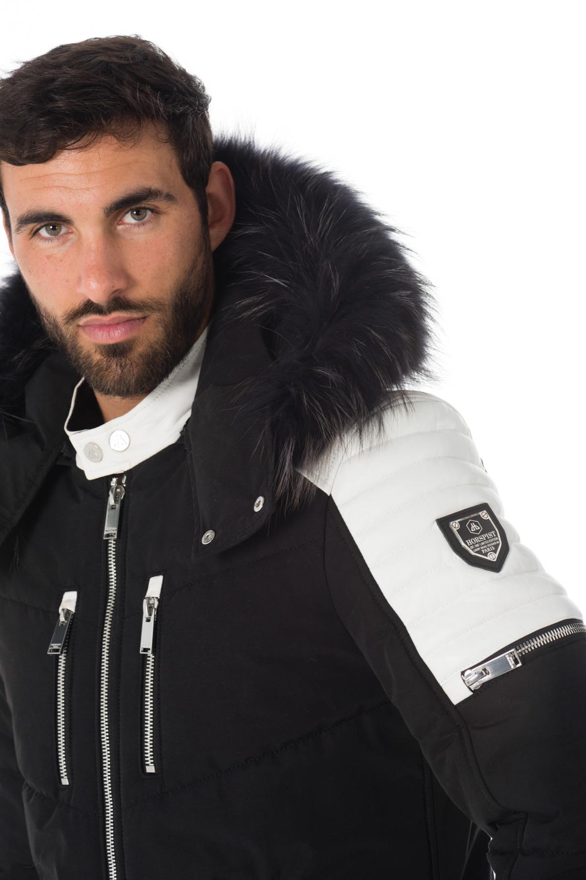 Horspist men's black/white down jacket - Image n°6