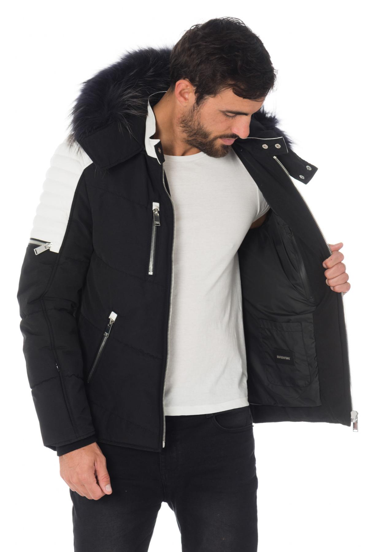 Horspist men's black/white down jacket - Image n°9