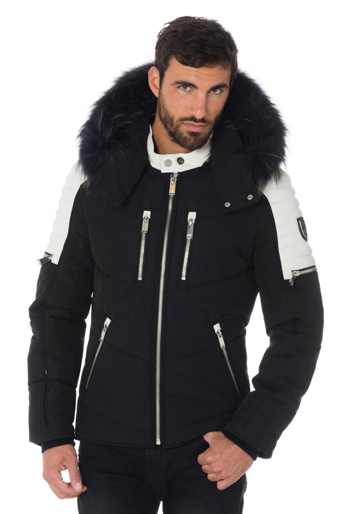 Horspist men's black/white down jacket - Image n°4