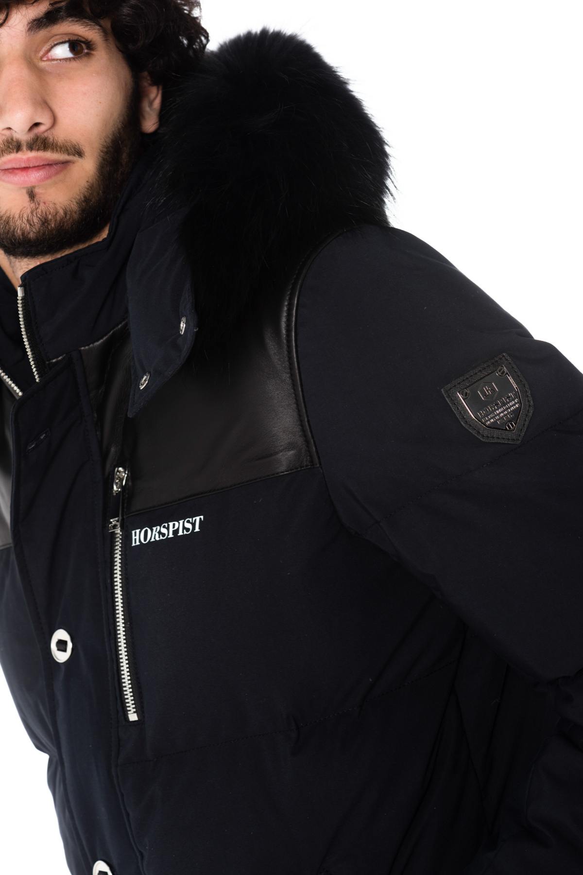 Horspist men's navy blue/black down jacket with black collar - Image n°5