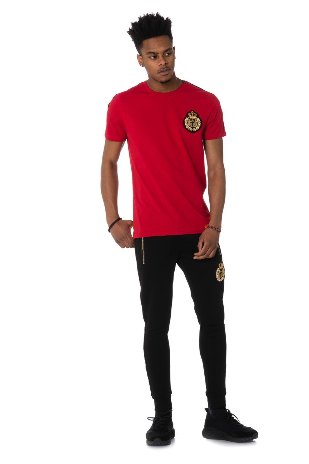 Men's plain red t-shirt - Image n°2