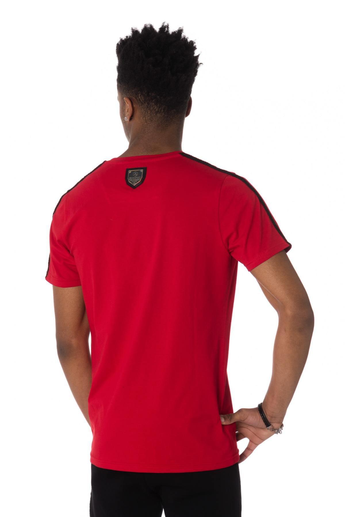 Men's plain red t-shirt - Image n°3