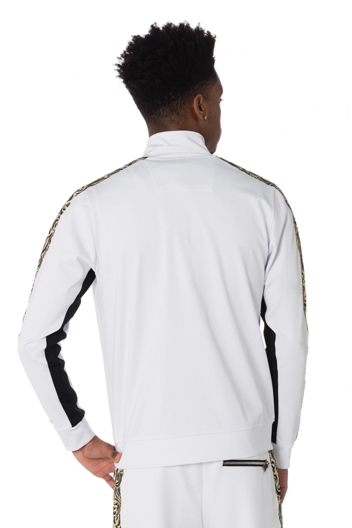 White and gold jogging jacket - Image n°4