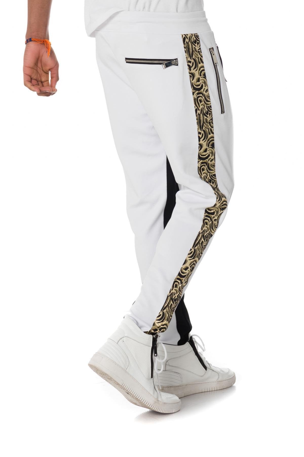 White and gold track pants - Image n°2