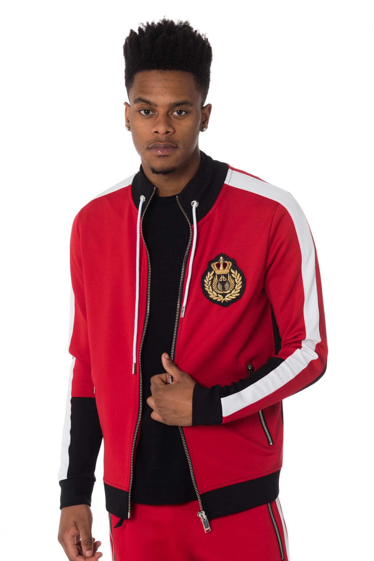 Men's red and black track jacket - Image n°4