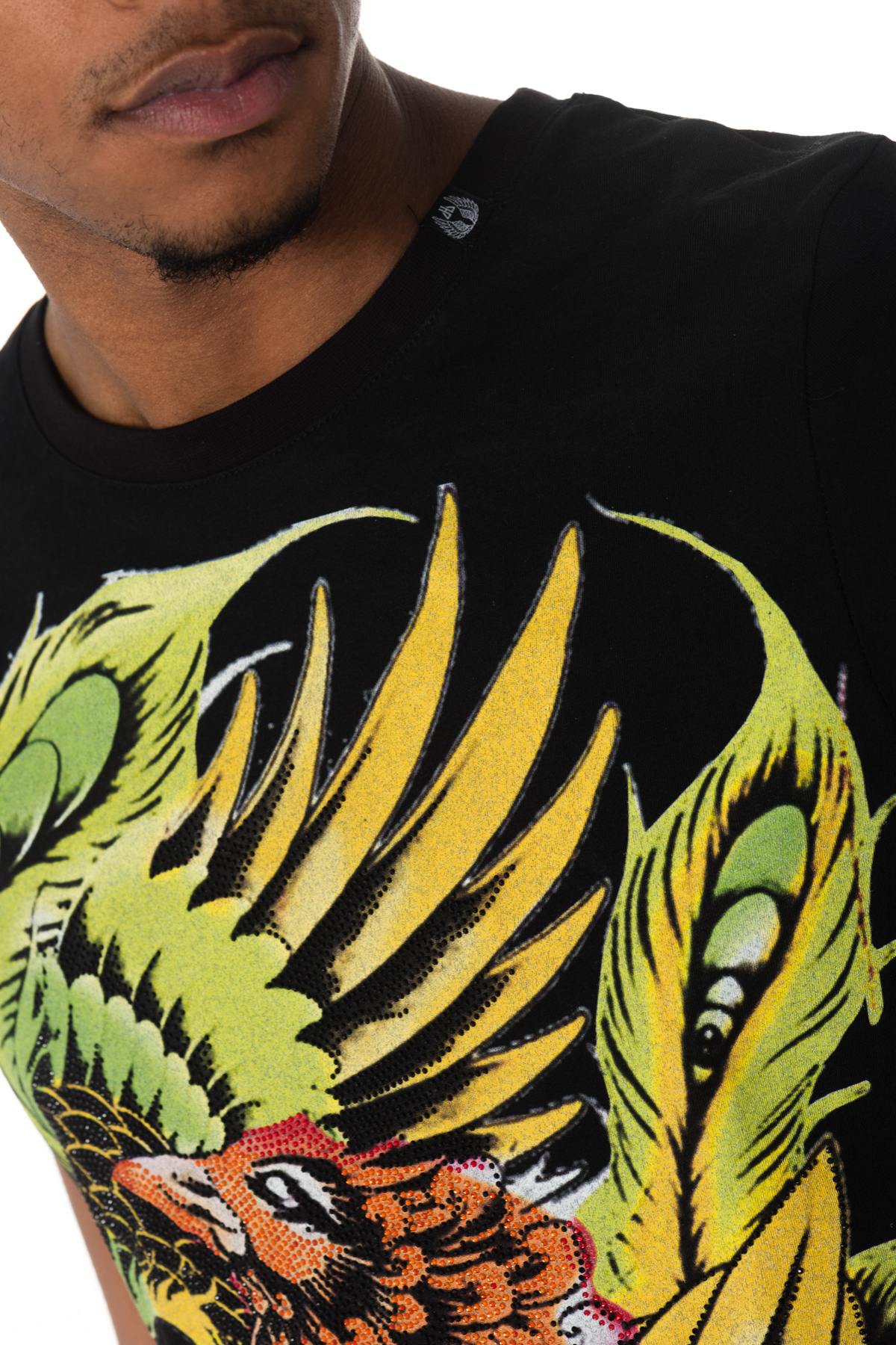 Black phoenix print t-shirt - Image n°4