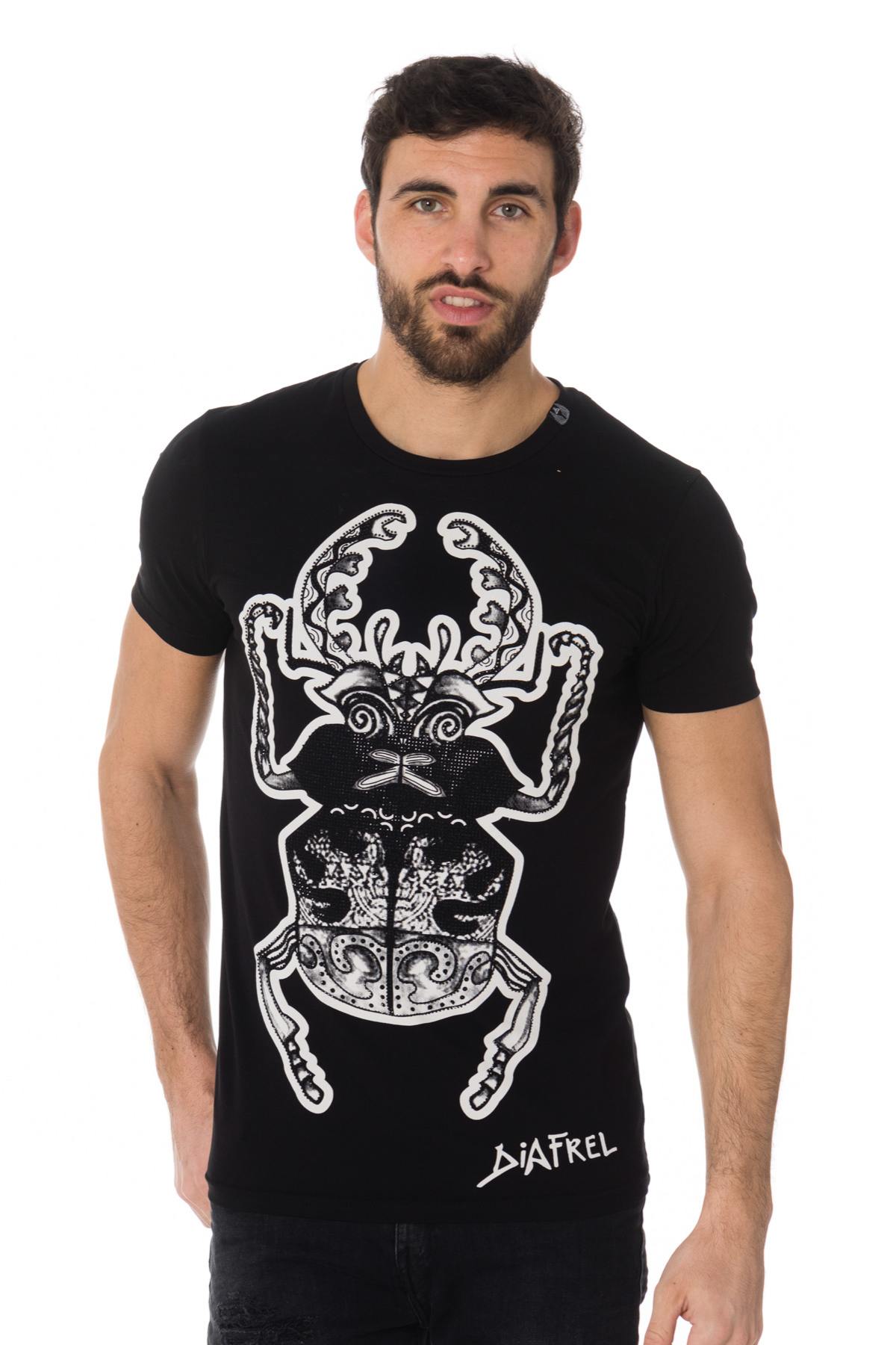 Black beetle print T-shirt - Image n°1