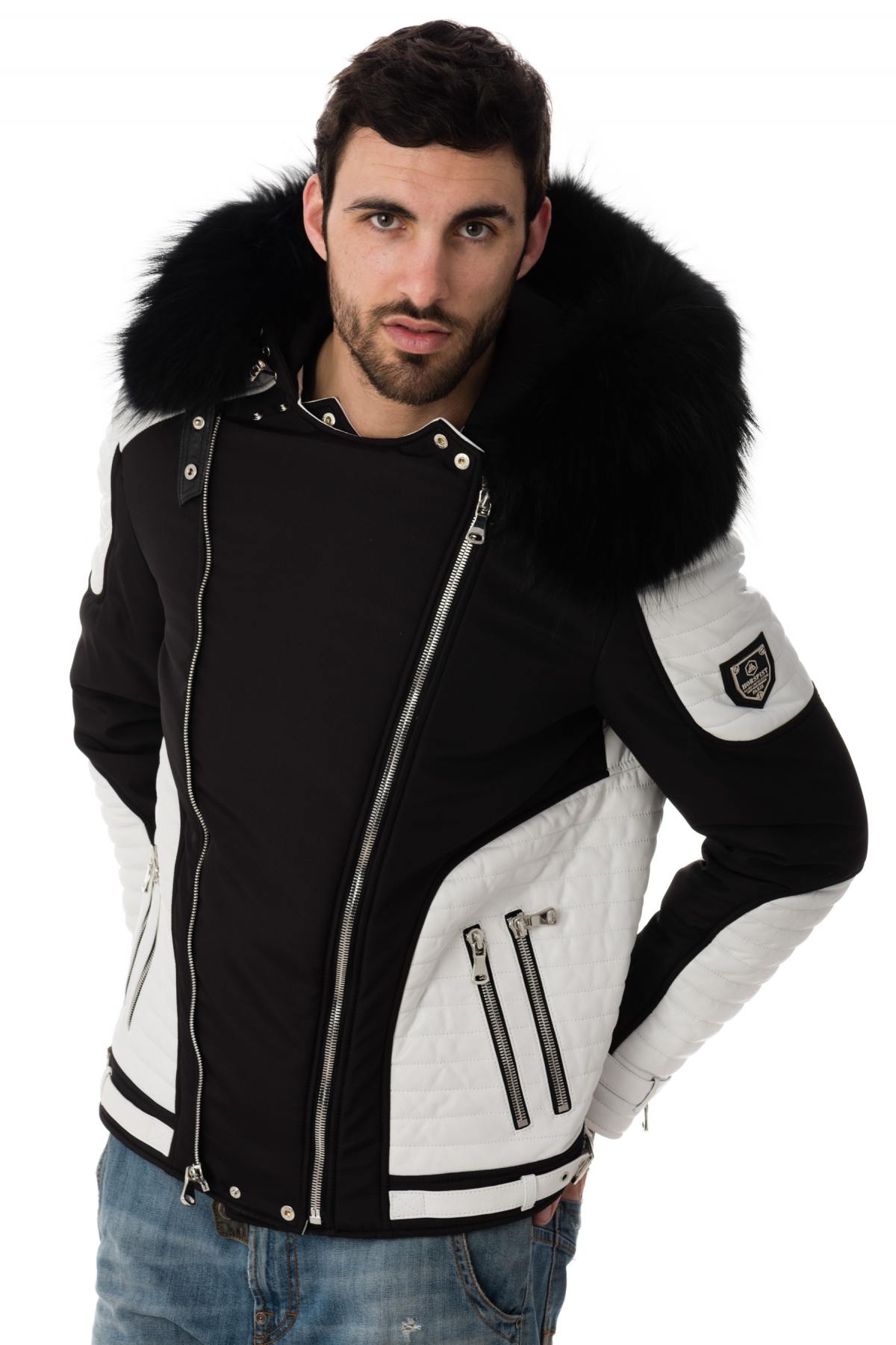 Horspist bi-material down jacket - Image n°4