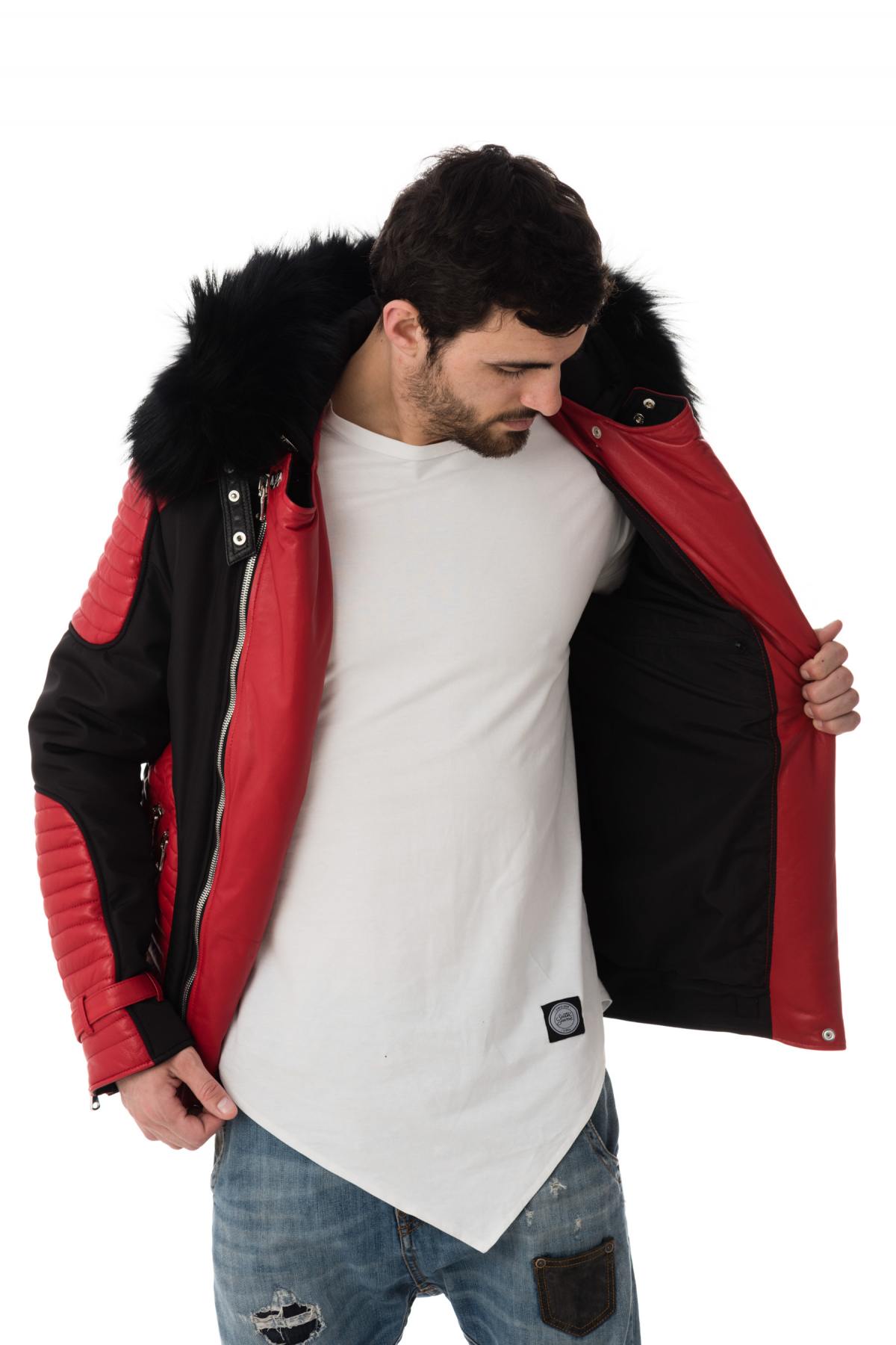 Horspist men's down jacket black/red - Image n°5