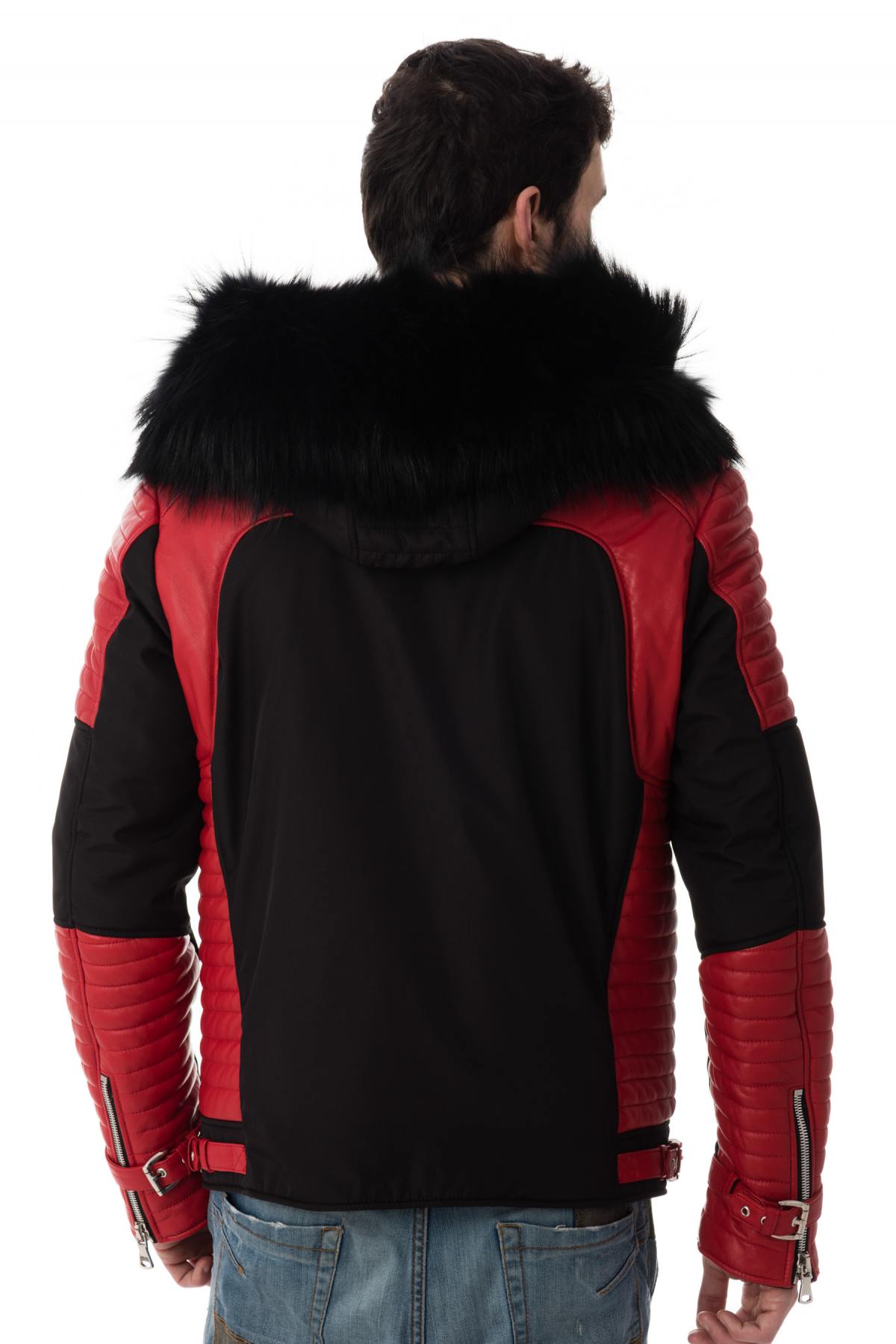 Horspist men's down jacket black/red - Image n°6