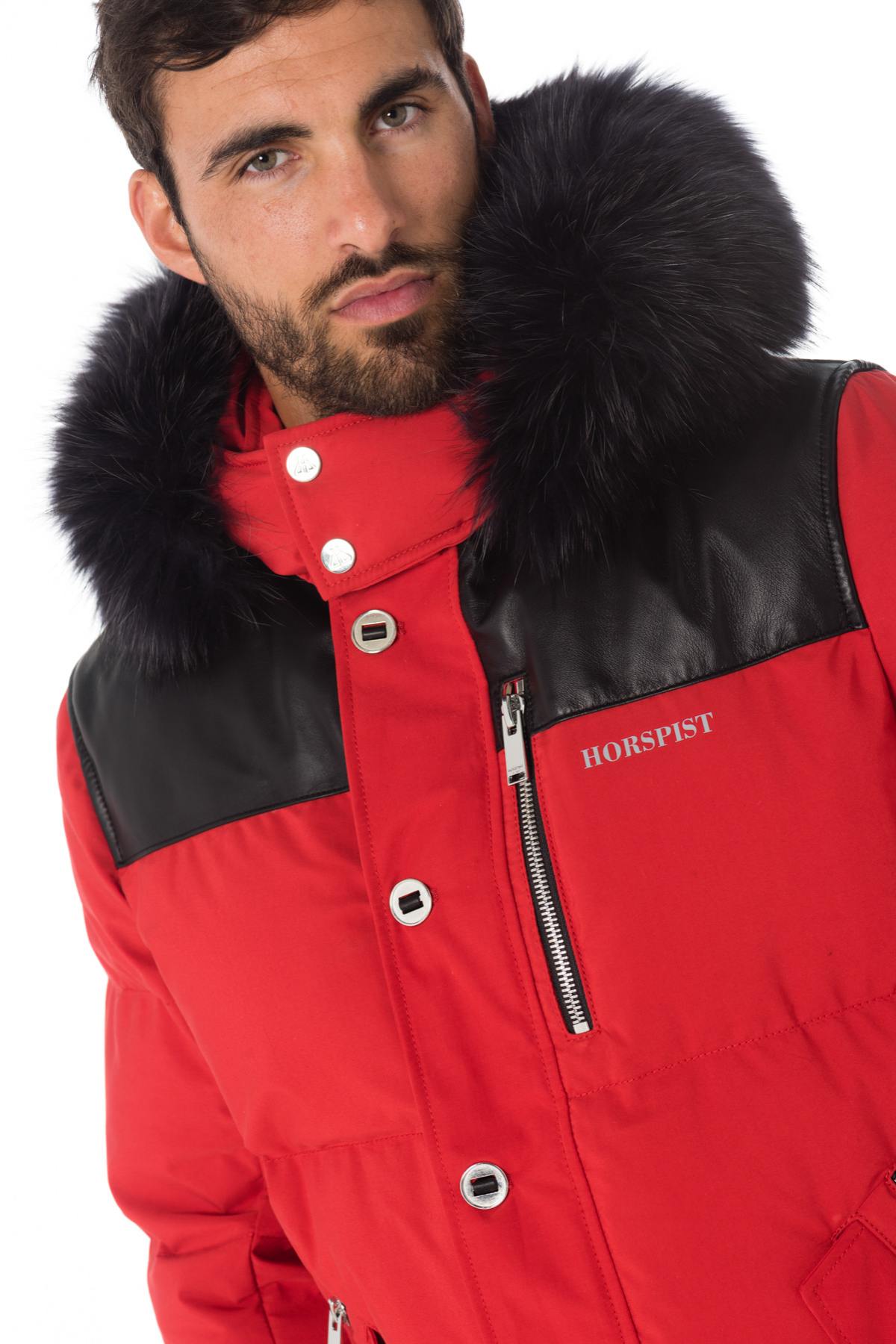 Horspist men's red down jacket with black collar - Image n°7