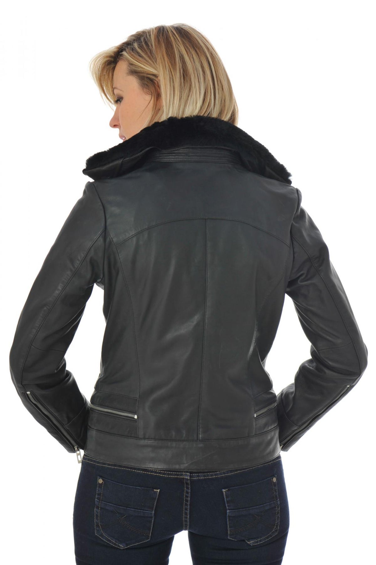  Mornington jacket in black sheepskin - Image n°6