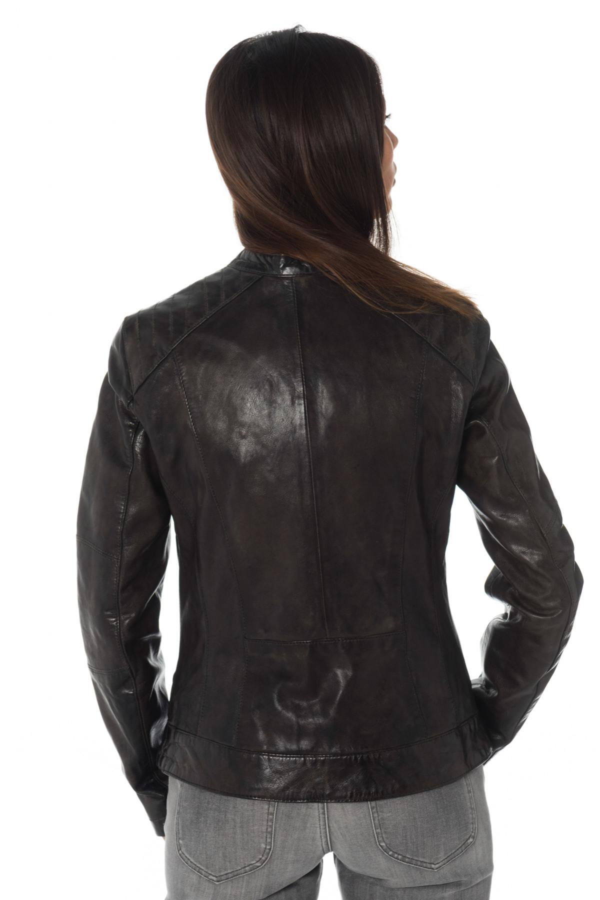 Rose Garden women's biker collar jacket - Image n°7