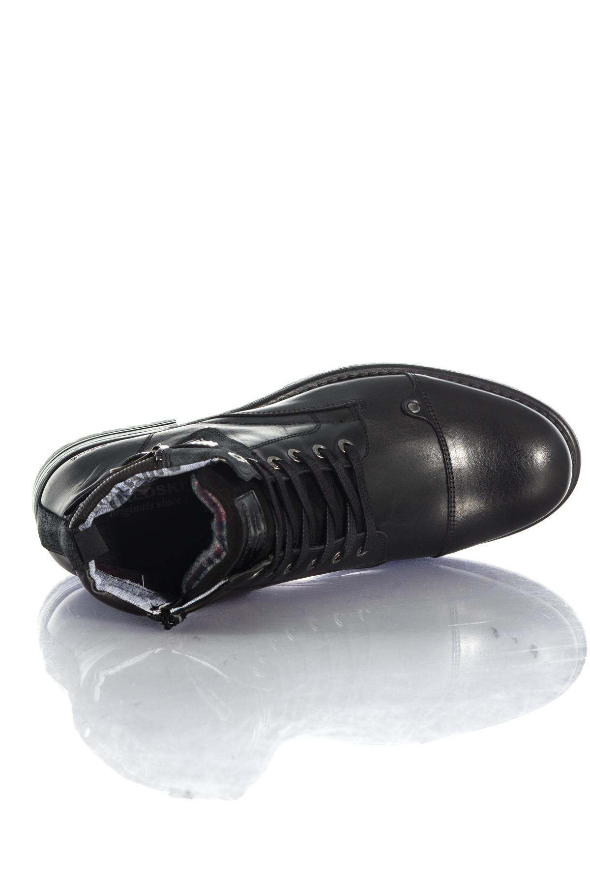 Men's black leather boots - Image n°4