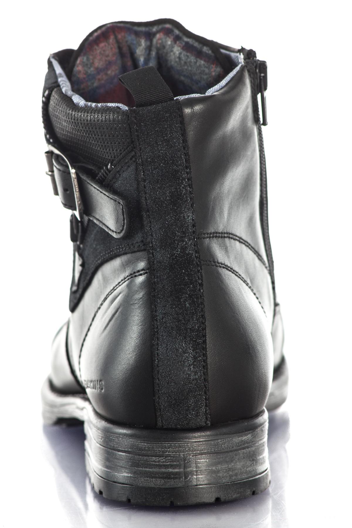 Men's black leather boots - Image n°7