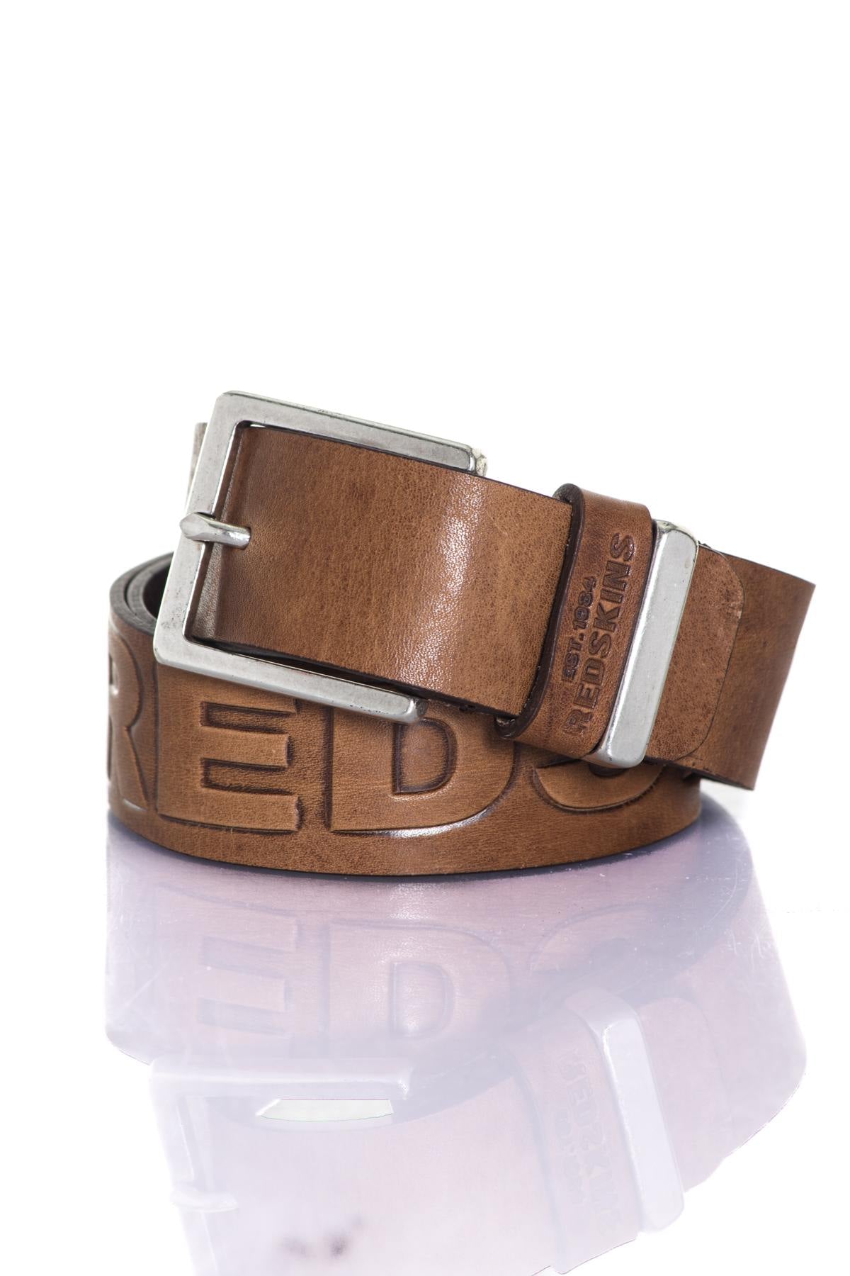 Redskins men's tobacco belt - Image n°1