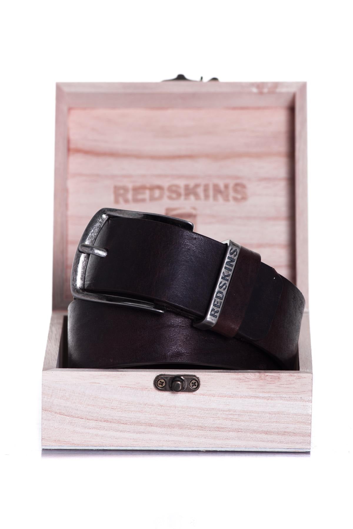 Redskins men's brown belt - Image n°1