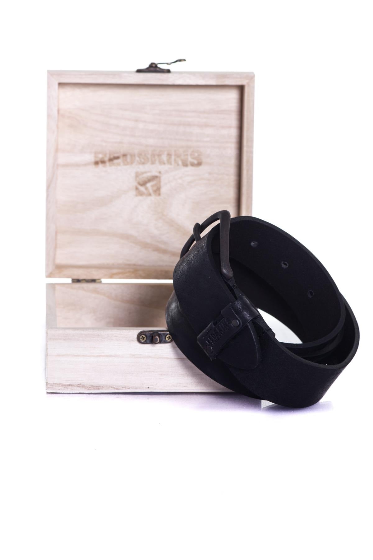 Redskins Black Leather Belt - Image n°1