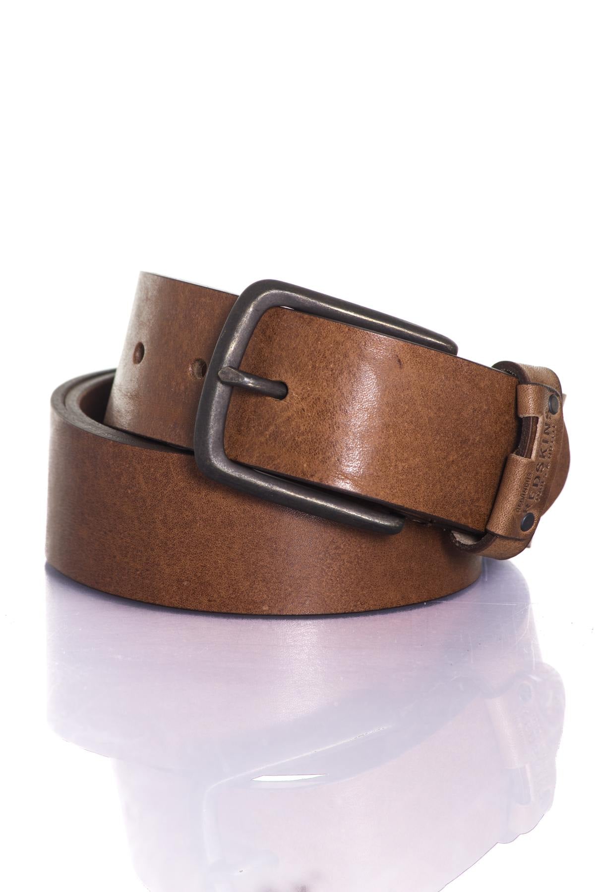 Redskins men's tobacco-colored belt - Image n°2