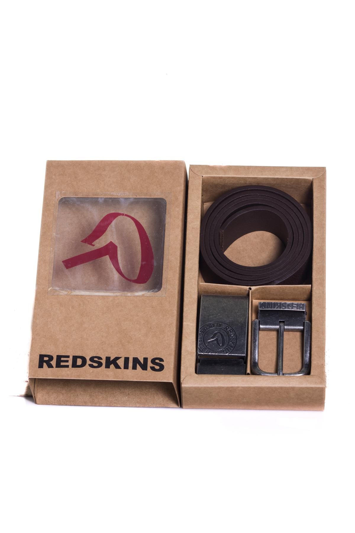 Belt box with 2 brown Redskins buckles - Image n°1