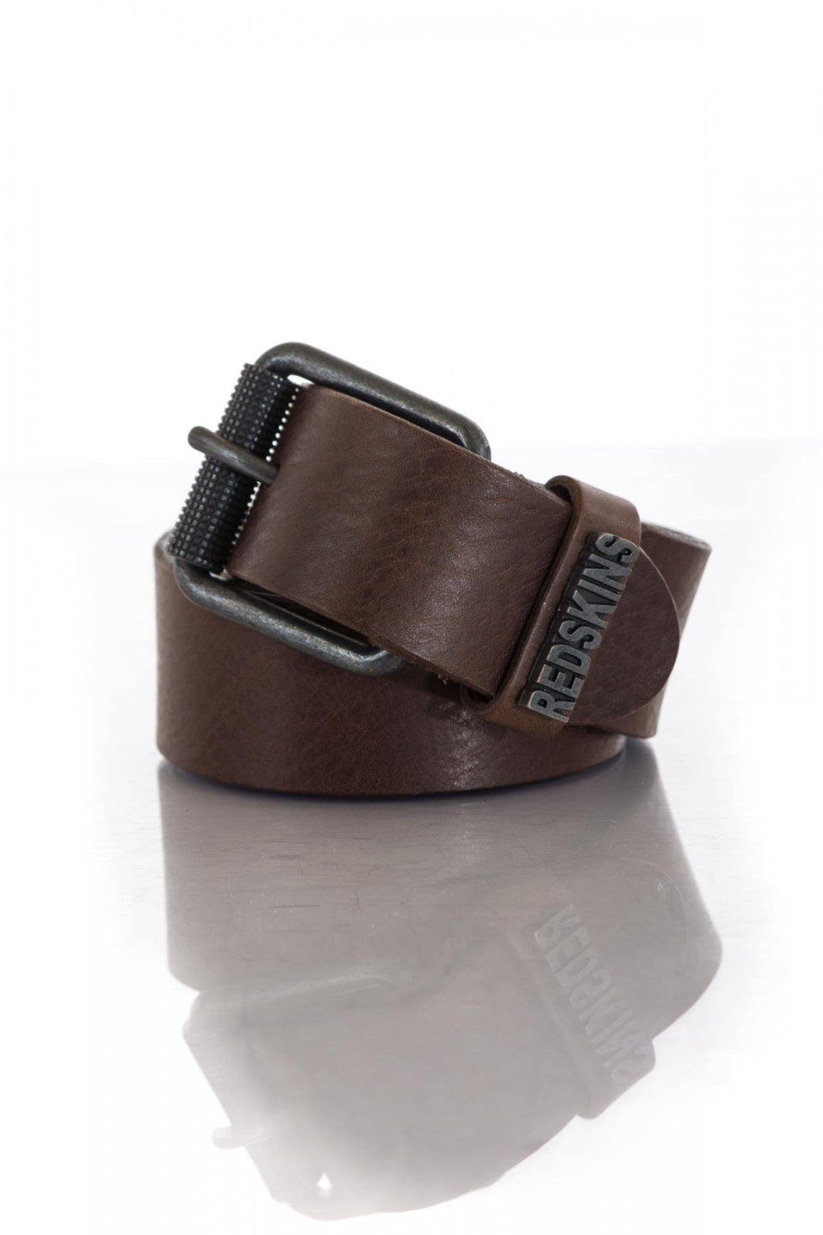 Brown Redskins Leather Belt for Men - Image n°1