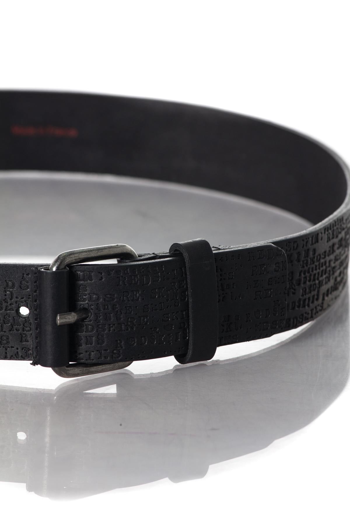 Men's belt in black cowhide leather - Image n°2